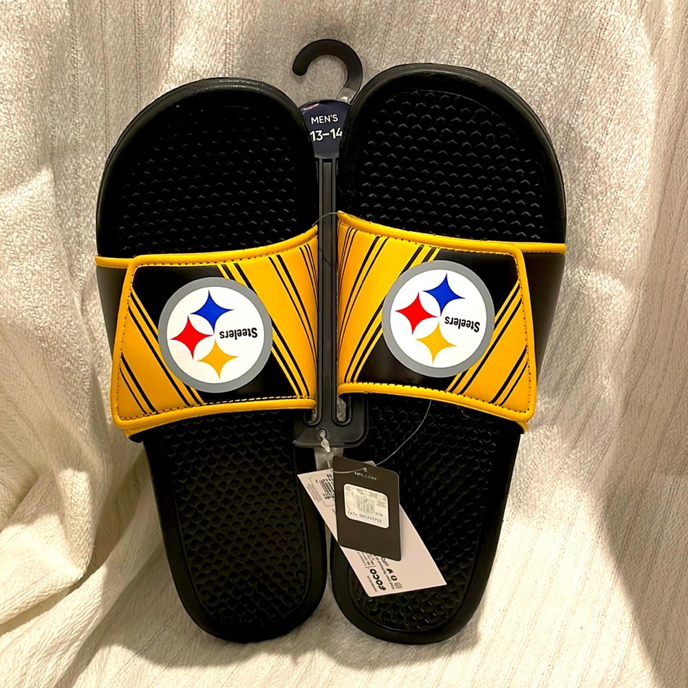 NFL Pittsburgh Steelers Men's Legacy Sport Slide Sandals xl brand new slides
